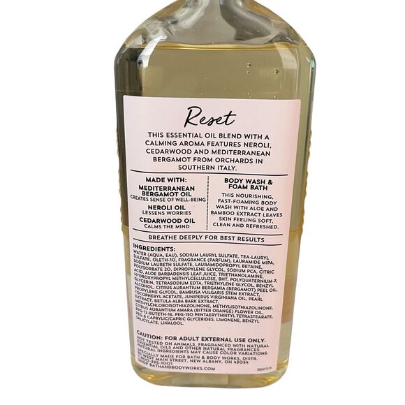 Bath & Body Works Reset Mediterranean Bergamot Neroli Cedarwood Body Wash 10 Oz - Picture 5 of 5